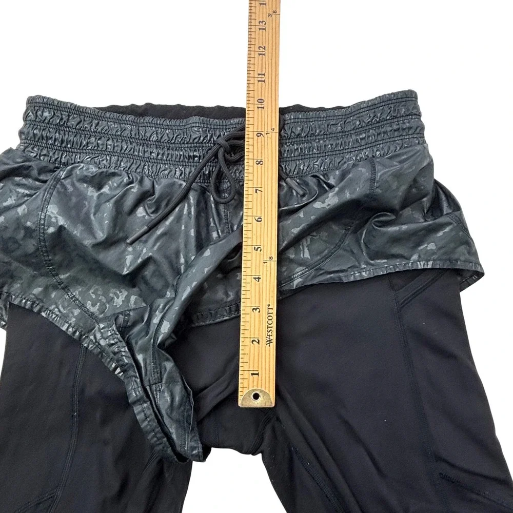 Athleta Rainier 2‎ In 1 Tight Leggings Shorts Overlays Womens SP Small Petite